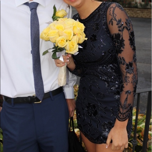 Beaded Homecoming Dress - Picture 2 of 5